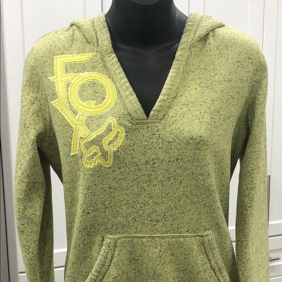 2/$35 🦊Fox Pullover Hoodie – Women’s Small – Yellowish Green - Picture 3 of 13